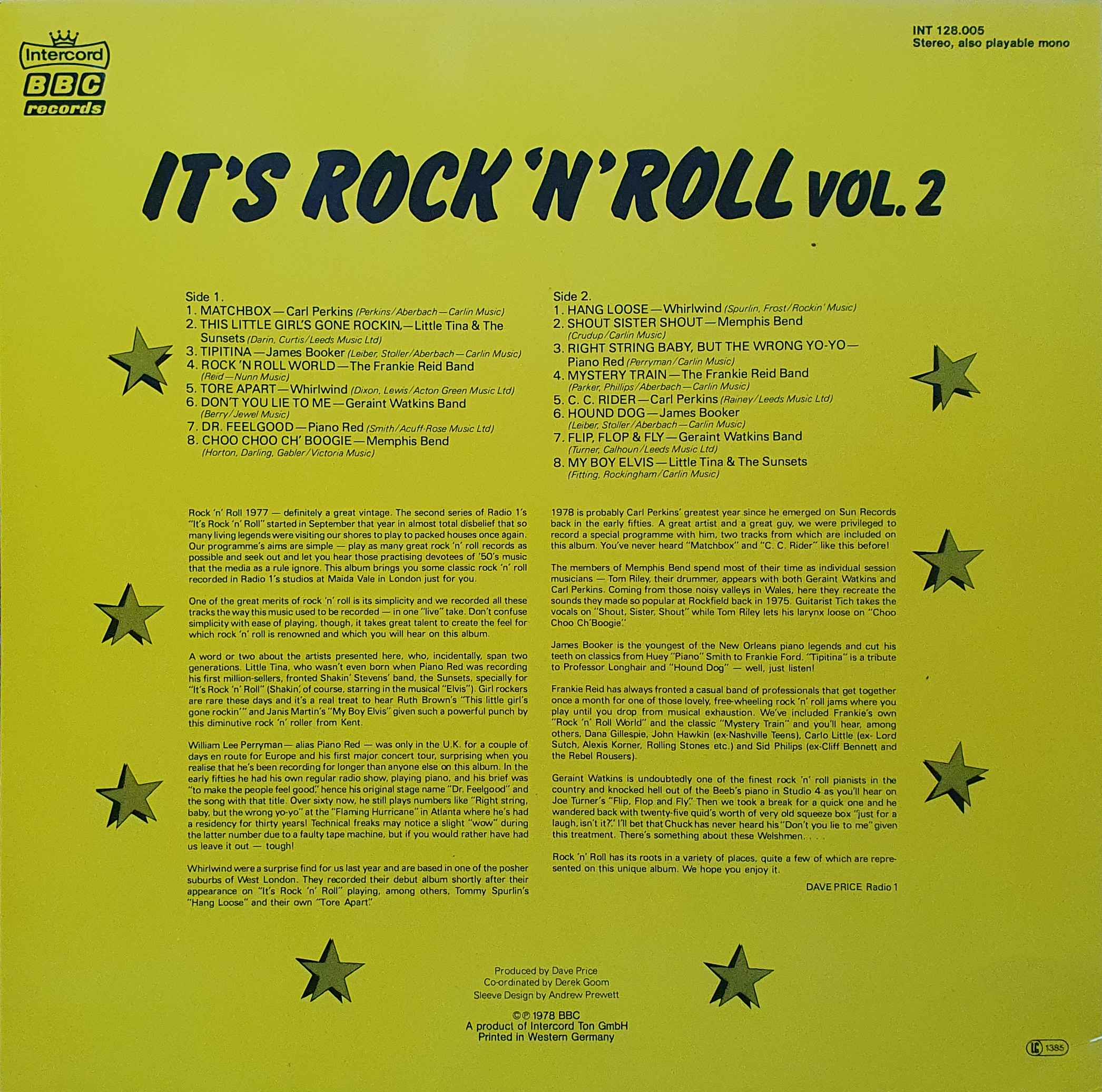 Picture of INT 128.005 It's rock 'N' roll - Volume 2 by artist Various from the BBC records and Tapes library